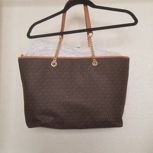 Brown large Michael Kors tote bag